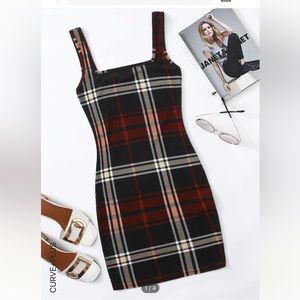 NWOT Shein Bodycon Plaid Mini Dress